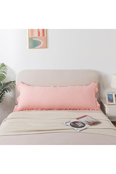 minoshes كيس وسادة طويل مزخرف مصنوع من القطن بنسبة 100% مقاس 50 × 135 سم