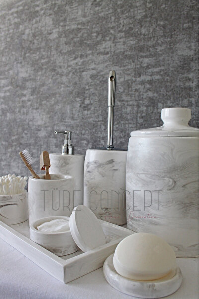 Ture Concept Комплект за баня от мрамор с мраморен мотив