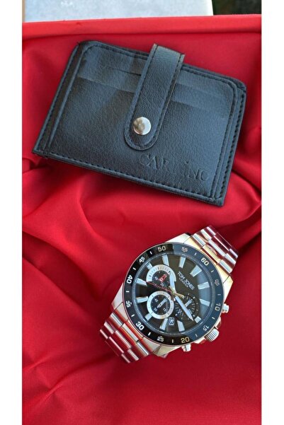 Tom Jones Mrd11371 Gümüş Renk Büyük Kasa Erkek Kol Saati Kartlık Hediyeli