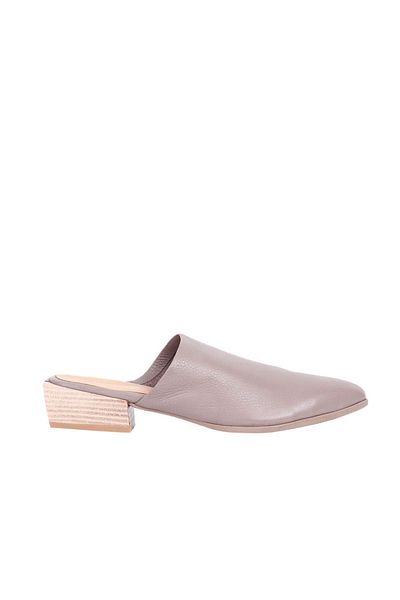Bueno Shoes 01wq2603 Μοντέλο Γκρι Δερμάτινες Γυναικείες Παντόφλες με τακούνι