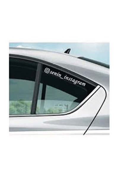 Bay S PLUS 2 ADET Kişiye Özel Araç Motosiklet İçin İnstagram Logo İsim Baskıl...