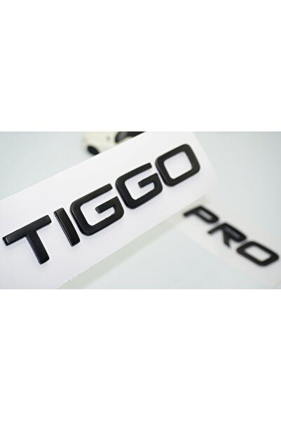 Genel Markalar Chery Tiggo Pro Bagaj Siyah ABS 3M 3D Yazı Logo Amblem