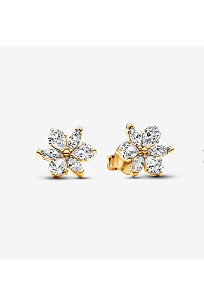 Hector&Co. Jewellery Işıltılı Herbaryum Çivi Gold Küpe