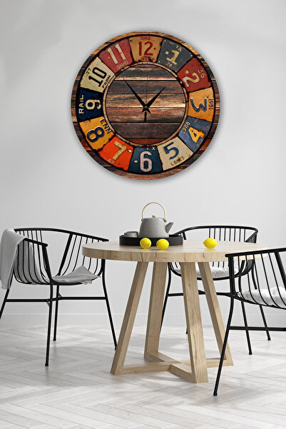 Bilge Lazer bilge Tasarım  retro   Duvar Saati 35  x 35 CM