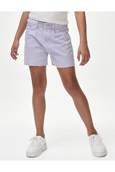 Marks & Spencer Saf Pamuklu Denim Şort (6-16 Yaş)