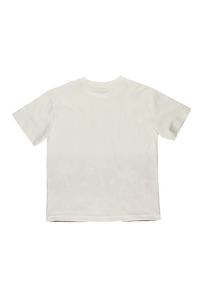 Panço Ecru-T-Shirt für Jungen mit Palmenmuster