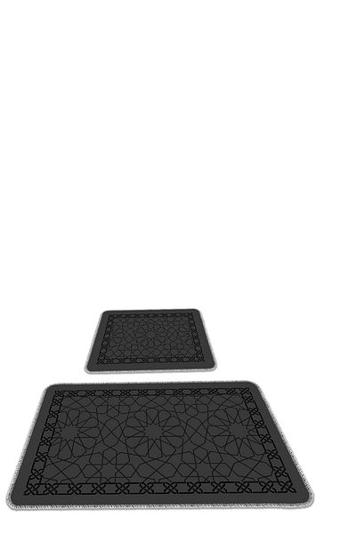 BigArts Home Modern Decorative Gray Non-Slip Base Washable Bath Mat - 50X60/60X90 cm