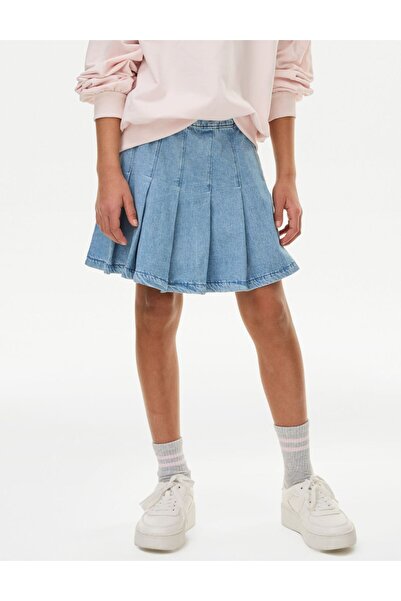 Marks & Spencer Pileli Denim Etek (6-16 Yaş)