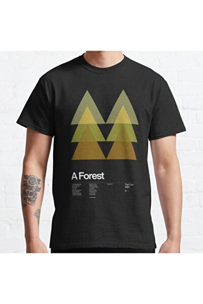 ZOKAWEAR Tricou unisex The Cure A Forest 1984 New Wave Song, minimalist, cu i...