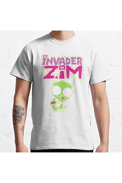 ZOKAWEAR Unisex majica Invader Zim Gir Portrait Štampano - Labav dizajn za gr...