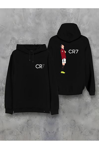 sielta Cristiano Ronaldo Cr7 Football Unisex Hooded Sweatshirt - Front Back Printed