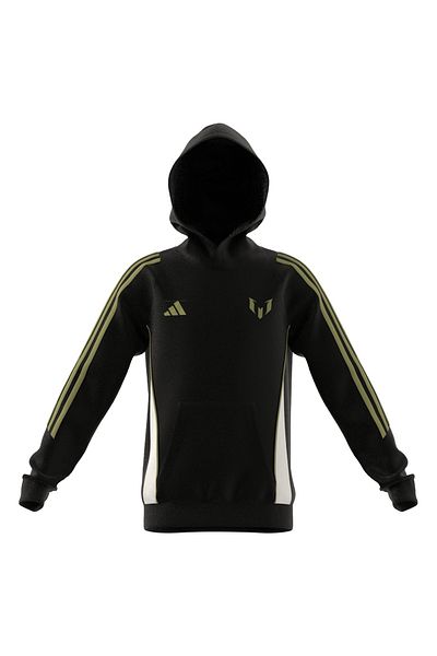 adidas Plain Women's Black Sweatshirt Iz0576-Messi Hoody Y