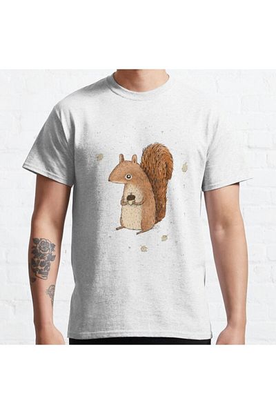 ZOKAWEAR Μπλουζάκι με τυπωμένο σχέδιο Sarah The Squirrel Loose Fit Unisex