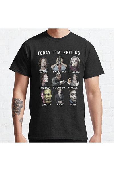 ZOKAWEAR Tricou cu imprimare unisex Spencer Reid Matthew Gray Gubler, cu design amuzant