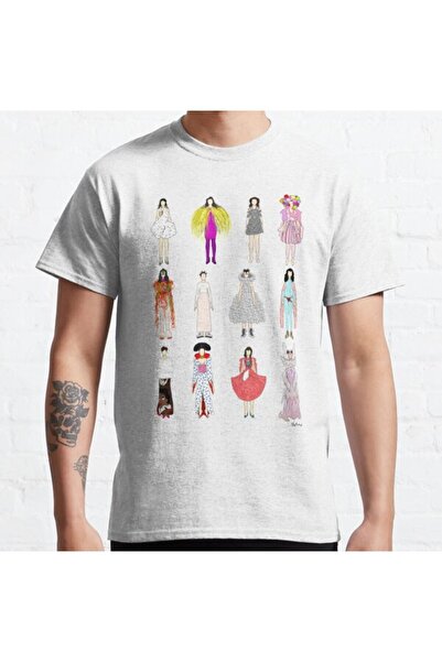 ZOKAWEAR Ținute unisex în formă lejeră ale tricouului cu imprimeu Bjork Fashi...