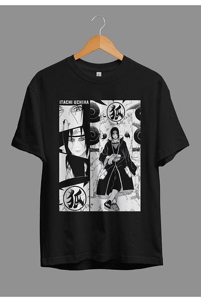 ZOKAWEAR Μπλουζάκι με τυπωμένο μπλουζάκι Unisex Loose Fit Uchiha Itachi Naruto με χαρακτήρες anime
