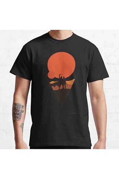 ZOKAWEAR Široka unisex majica sa dizajnom pustinje Dune Arrakis Štampano