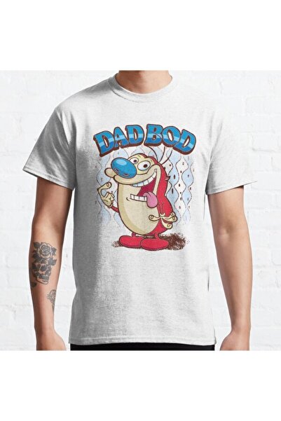 ZOKAWEAR Loose Fit Unisex Ren And Stimpy Father's Day Stimpy Dad Bod Vintage ...