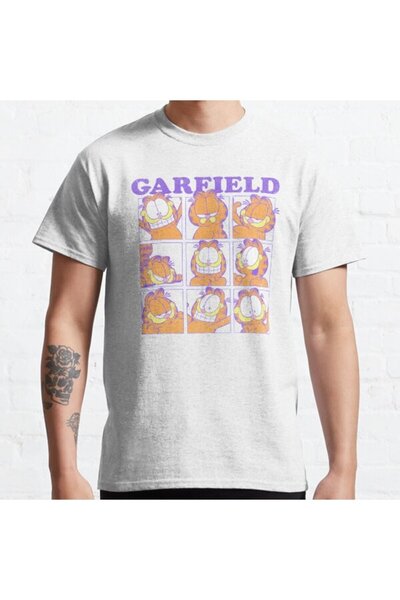 ZOKAWEAR Μπλουζάκι με στάμπα Garfield Unisex - Loose Fit, Distressed Grid Design