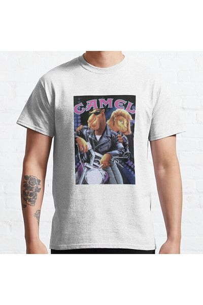 ZOKAWEAR Μπλουζάκι με τυπωμένο σχέδιο Loose Fit Unisex Camel Cigarettes