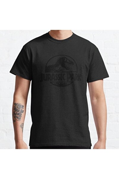 ZOKAWEAR Široka unisex majica Jurassic Park sa dizajnom logotipa iz crnog kla...