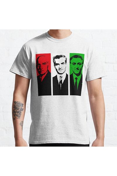 ZOKAWEAR Tricou cu imprimare unisex Pahlavi Kings Of Iran By Fereshteh Gilaki