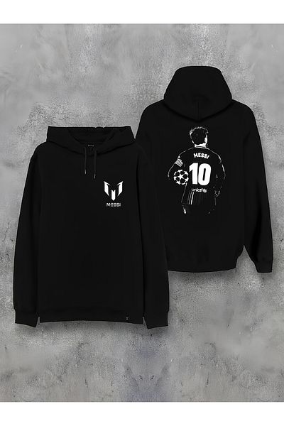 sielta Lionel Messi Football Special Design Front Back Printed Hooded Unisex Sweatshirt Hoodie