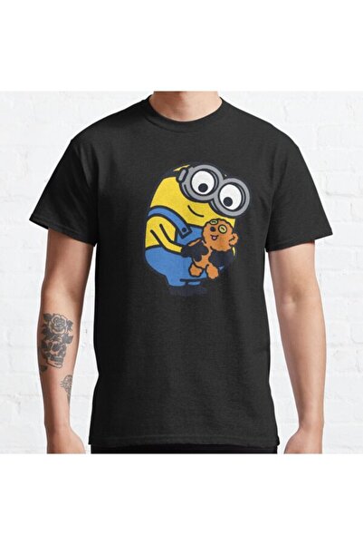 ZOKAWEAR Unisex Minions Bob's Favorite Teddy Bear Patterned Printed T-Shirt -...