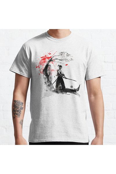 ZOKAWEAR Μπλουζάκι Loose Fit Unisex Ιαπωνικής Σαμουράι με στάμπα