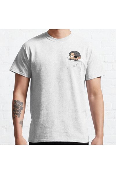 ZOKAWEAR Tricou cu imprimeu unisex, cu buzunar, tip Majima