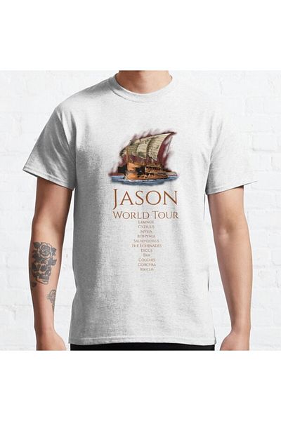 ZOKAWEAR Μπλουζάκι με τυπωμένο σχέδιο Loose Fit Unisex Jason World Tour Αρχαία Ελληνική Μυθολογία The Argonauts