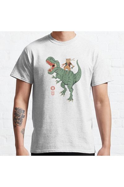 ZOKAWEAR Μπλουζάκι Loose Fit Unisex T-rex Catana με στάμπα με σχέδιο