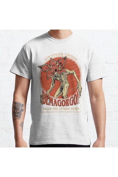 ZOKAWEAR Tricou cu imprimeu unisex Stranger Things Demagorgon Design Loose Fit