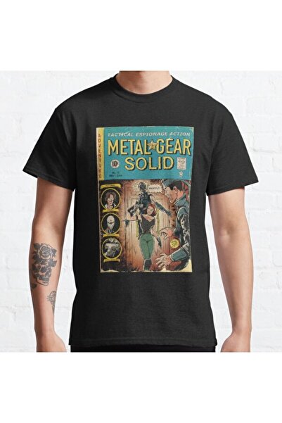 ZOKAWEAR Tricou imprimat unisex Metal Gear Solid, cu copertă de benzi desenate