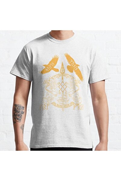 ZOKAWEAR Široka unisex majica iz nordijske mitologije Odinov koplje Gungnir R...