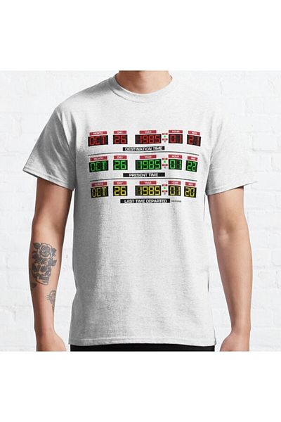 ZOKAWEAR Τυπωμένο μπλουζάκι Loose Fit Unisex Back To The Future 2 Delorean Time Travel Display Design