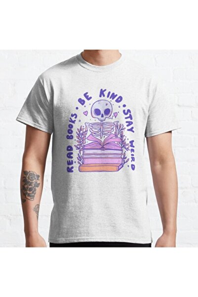 ZOKAWEAR Loose Fit Unisex Read Books Stay Kind Σχέδιο εμπριμέ μπλουζάκι