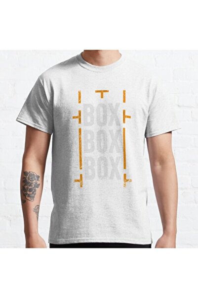 ZOKAWEAR Unisex Formula 1 'Box Box' Racing Pitstop Patterned T-shirt - Loose Fit