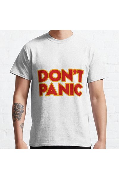 ZOKAWEAR Μπλουζάκι Loose Fit Unisex Don't Panic Design Printed Tshirt