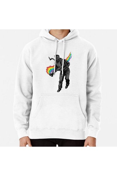 Hvit Stein No More Tear Gas Printed Sweatshirt