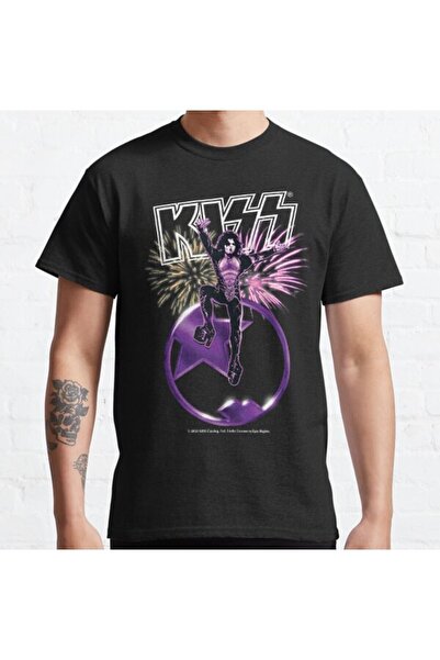ZOKAWEAR Tricou cu imprimeu unisex Kiss Band Starchild Design Loose Fit