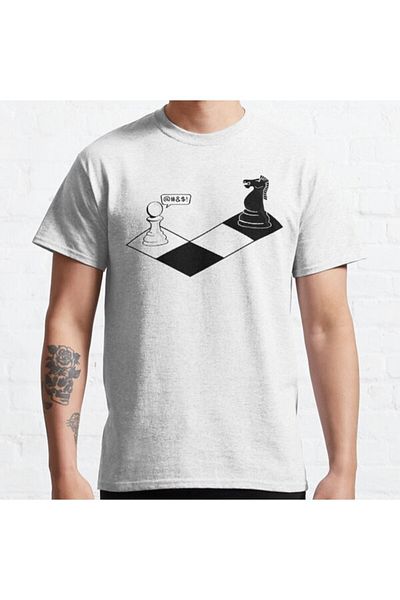 ZOKAWEAR Μπλουζάκι Loose Fit Unisex Knight Takes Pawn Design με στάμπα