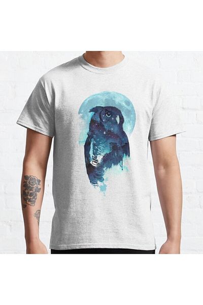 ZOKAWEAR Tricou cu imprimeu unisex Midnight Owl Loose Fit