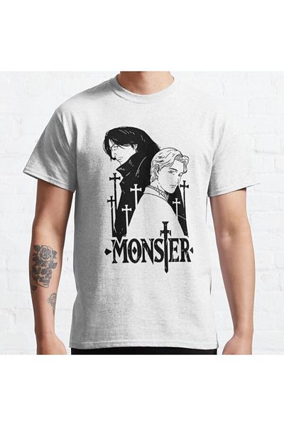 ZOKAWEAR Μπλουζάκι με στάμπα Loose Fit Unisex Monstre Johan Liebert Kenzo Tenma Design
