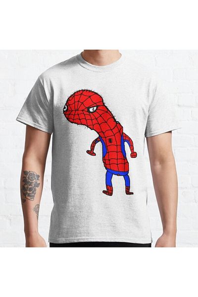 ZOKAWEAR Μπλουζάκι Loose Fit Unisex Spoderman Meme με στάμπα