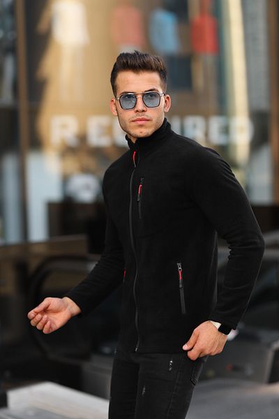 Kozik Unisex Fleece Ανδρικό Fleece με 3 τσέπες με πλήρες φερμουάρ Standard-Fit
