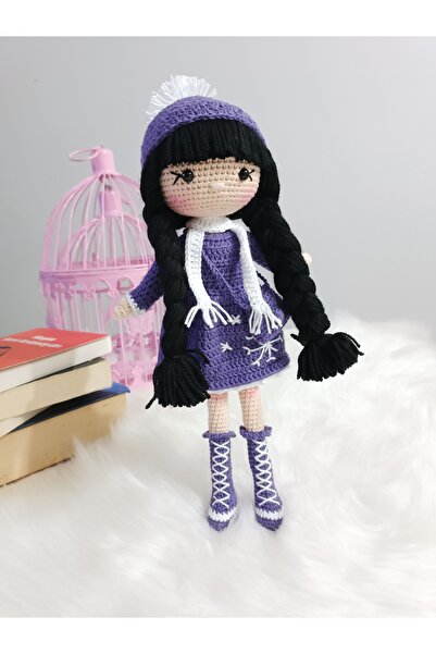 YUSUF TOKTAS TOYS CITY Mor Kış Güzeli Amigurumi Örgü Oyuncak
