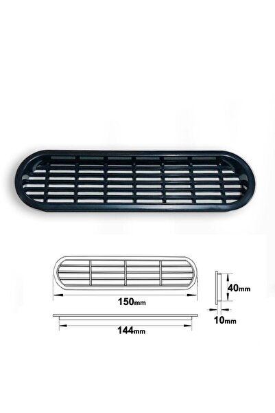 Genel Markalar PLASTİK MENFEZ OVAL SİYAH