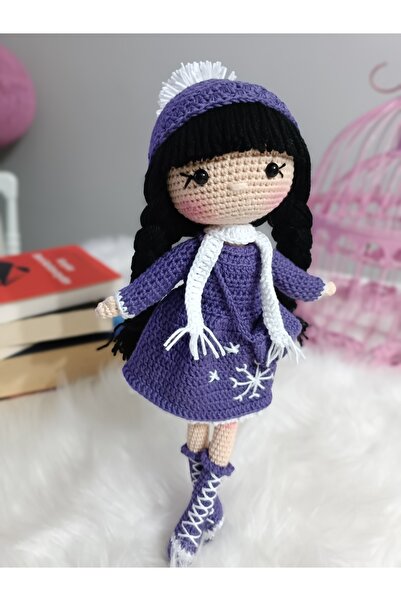 YUSUF TOKTAS TOYS CITY Mor Kış Güzeli Amigurumi Örgü Oyuncak