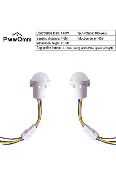 Choice A220V 110V LED Sensitive Night Light Home Indoor Outdoor Infrared Light Motion Sensor Detection A...